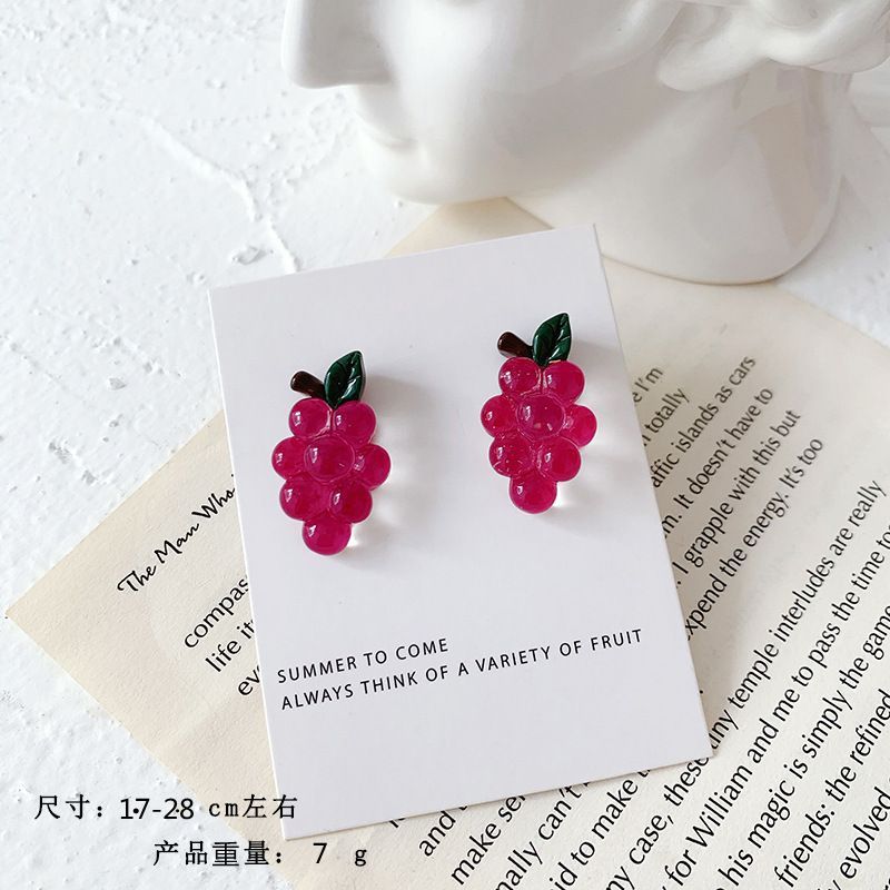 Grapes Resin Earring Egirldoll