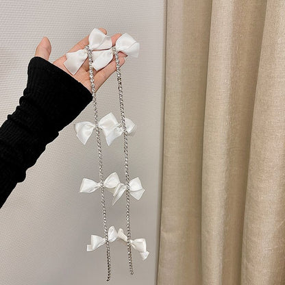 Hair Rhinestone Clip Bow