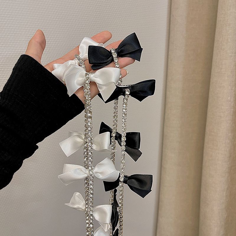Hair Rhinestone Clip Bow