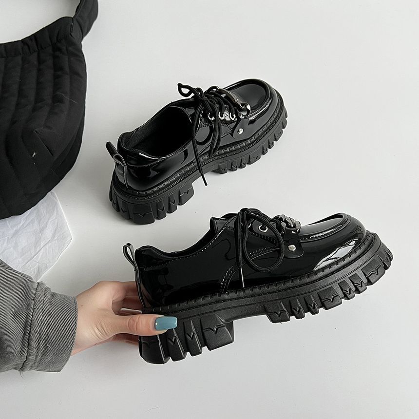 Shoes Lace-Up Platform