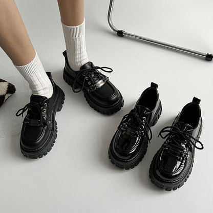 Shoes Lace-Up Platform