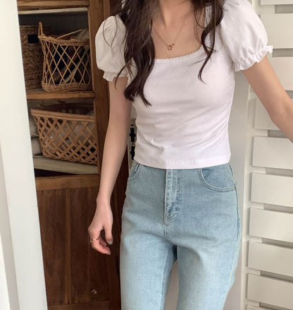 Short-Sleeve Floral Blouse