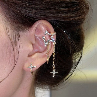 Cuff Star Earring Alloy