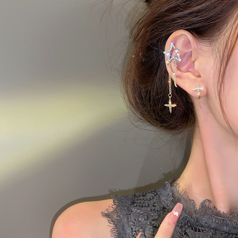 Cuff Star Earring Alloy