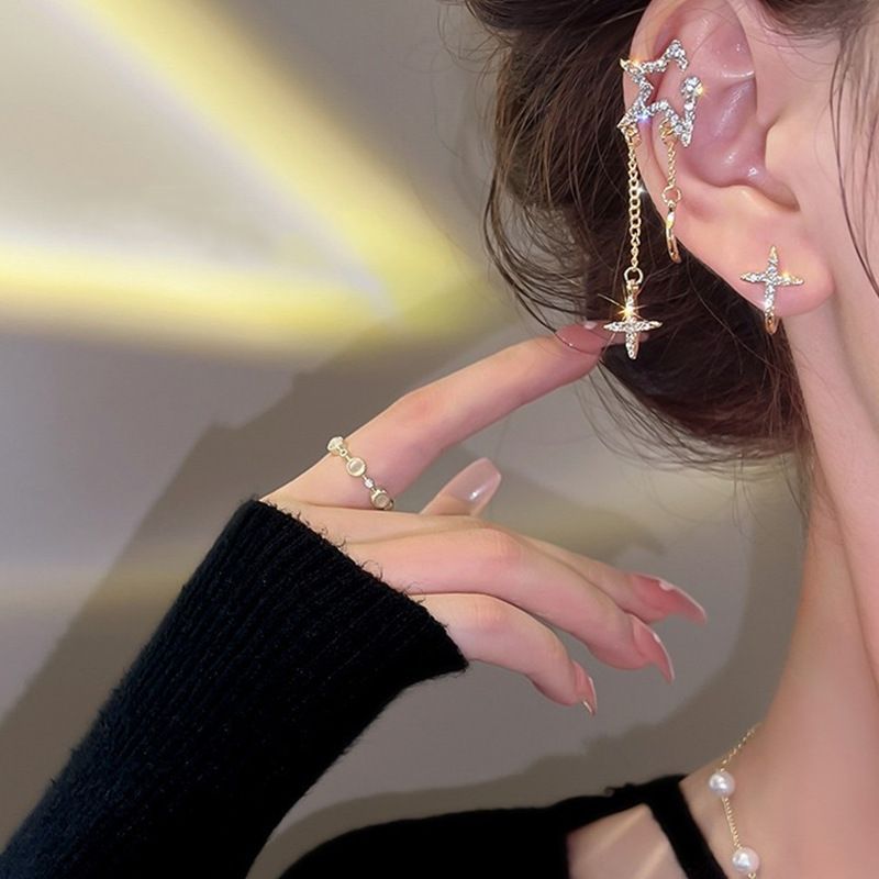 Cuff Star Earring Alloy