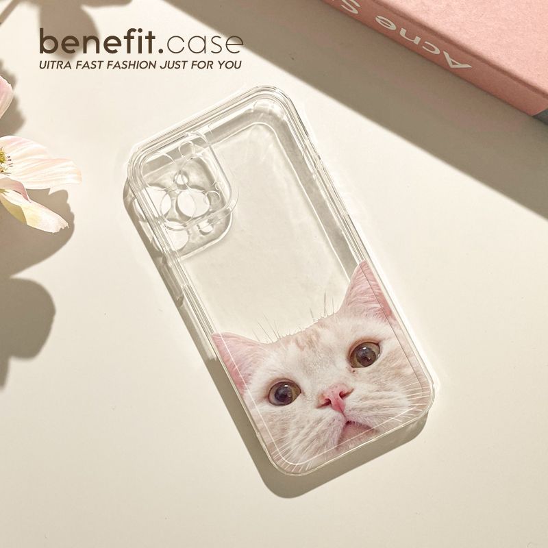Case Transparent Cat Phone