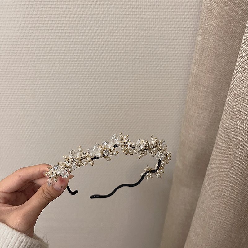 Crystal Pearl Headband Faux