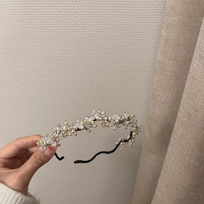 Crystal Pearl Headband Faux