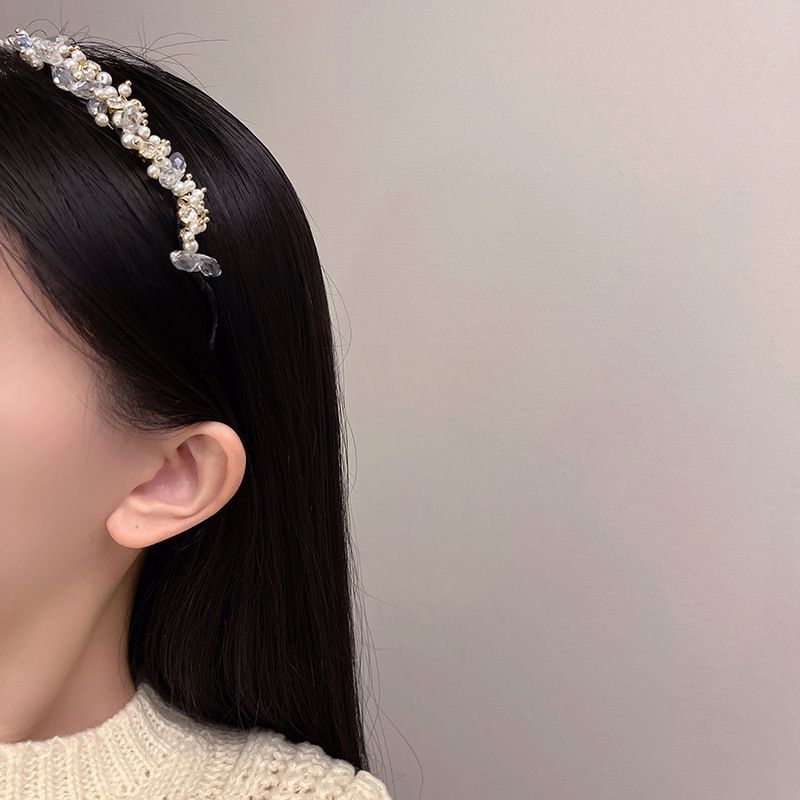 Crystal Pearl Headband Faux