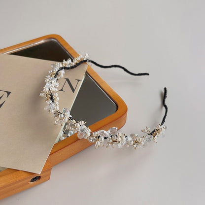 Crystal Pearl Headband Faux