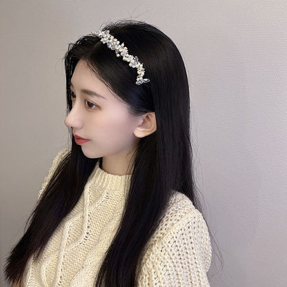 Crystal Pearl Headband Faux