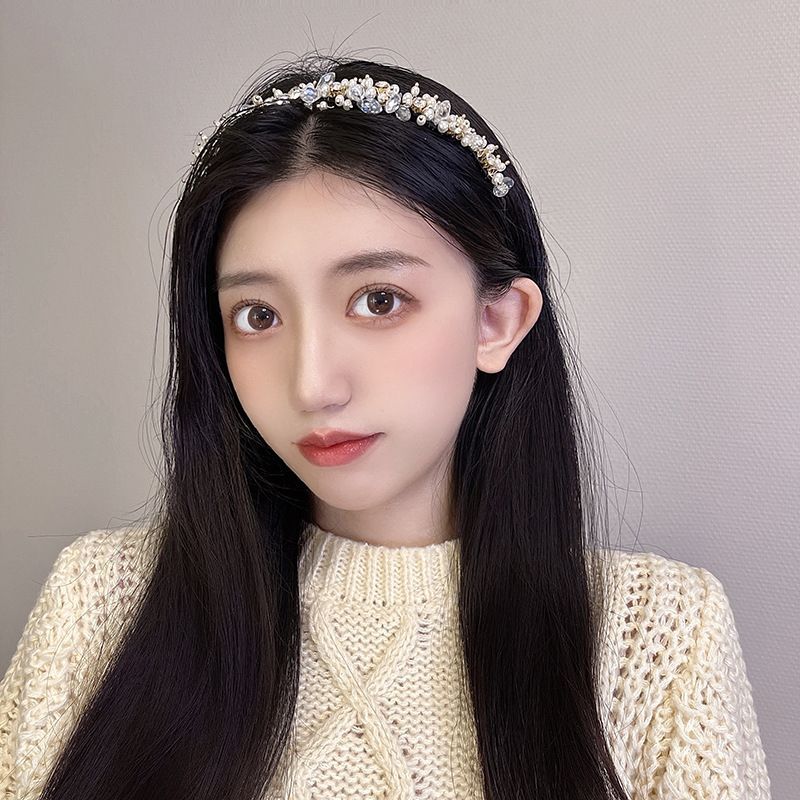 Crystal Pearl Headband Faux