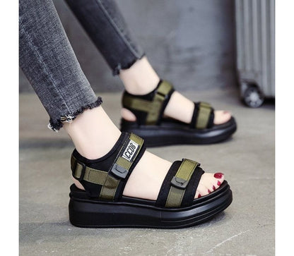 Heel Sandals Wedge Adhesive Strap Platform
