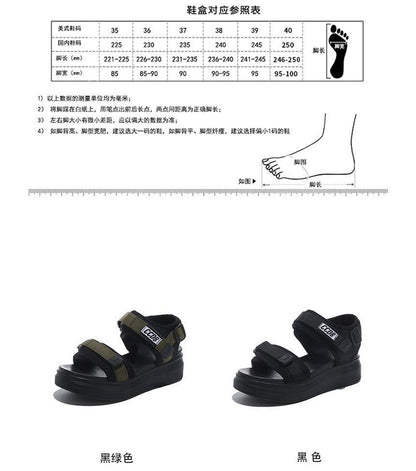 Heel Sandals Wedge Adhesive Strap Platform