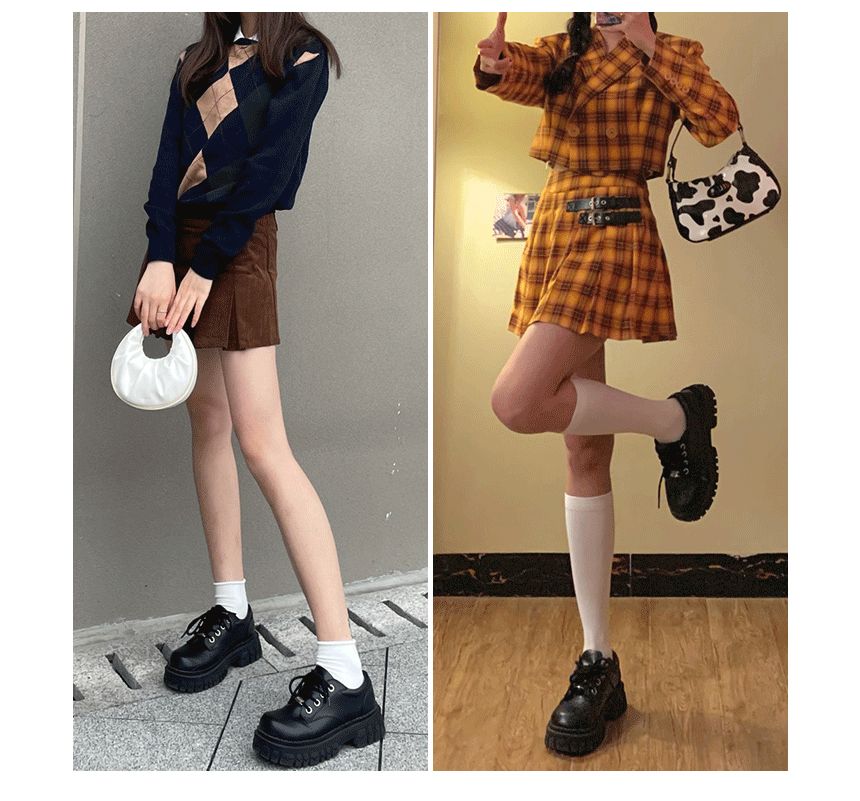 Shoes Platform Lace-Up