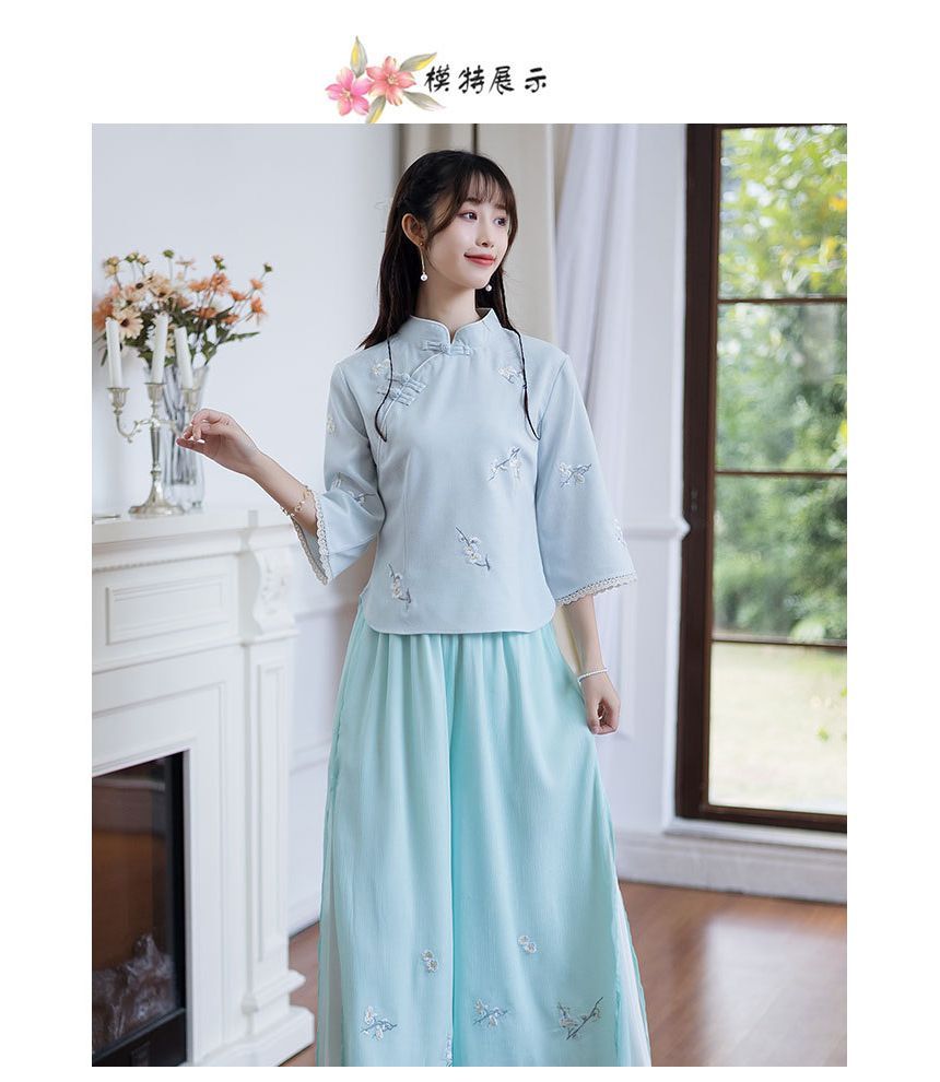 Hanfu Embroidered Top