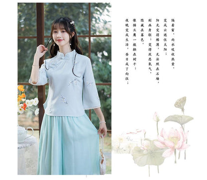 Hanfu Embroidered Top