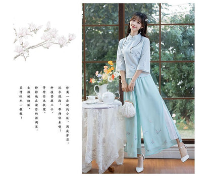 Hanfu Embroidered Top