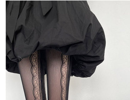 Lace Trim Sheer Tights