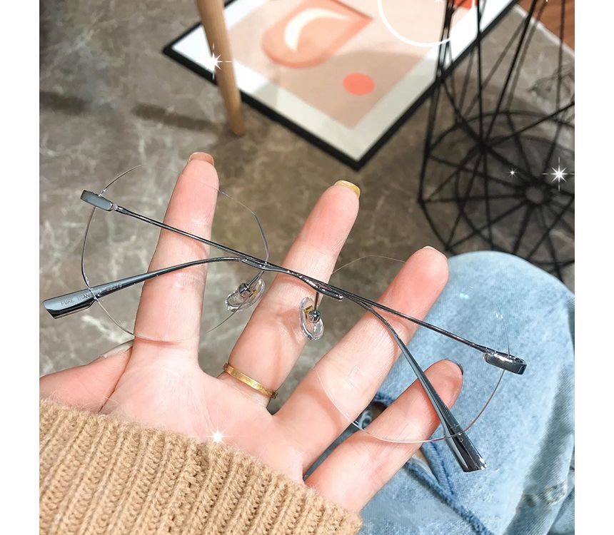 Light Glasses Rimless Filtering Blue