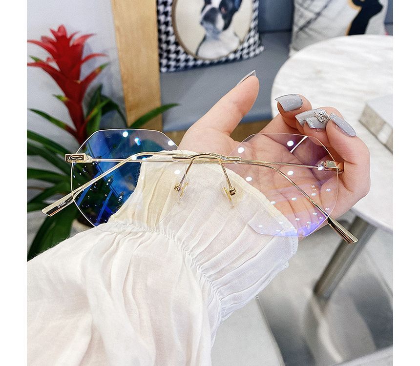 Light Glasses Rimless Filtering Blue