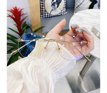 Light Glasses Rimless Filtering Blue