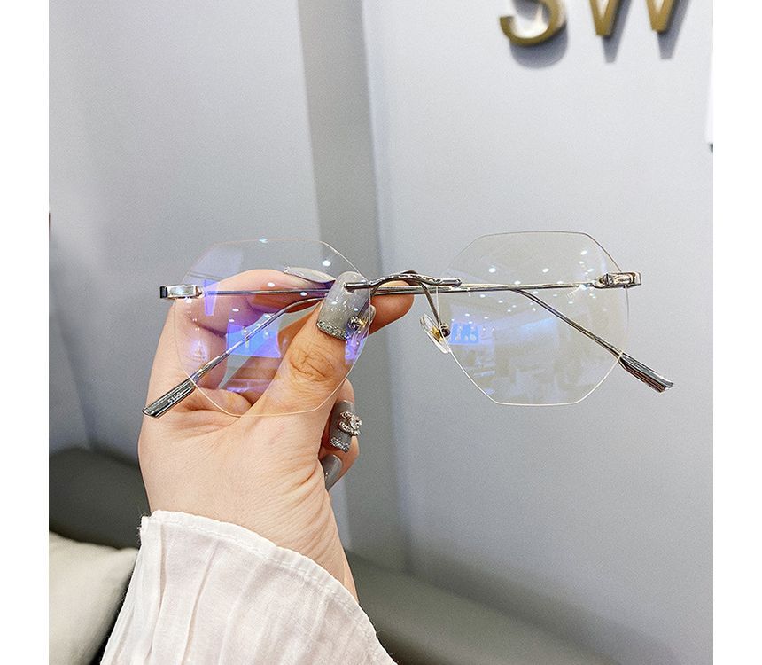 Light Glasses Rimless Filtering Blue