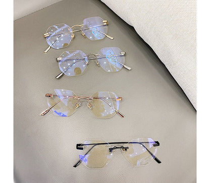 Light Glasses Rimless Filtering Blue