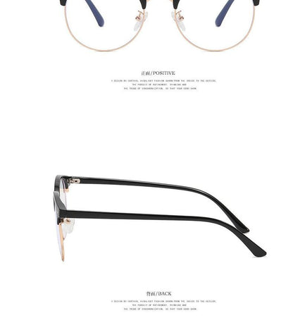 Glasses Blue Round Filtering Light