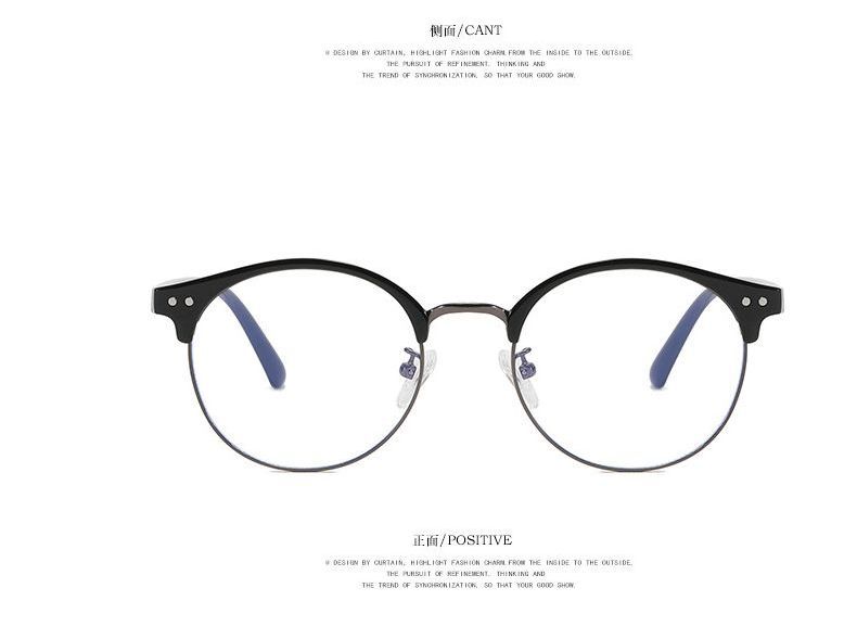 Glasses Blue Round Filtering Light