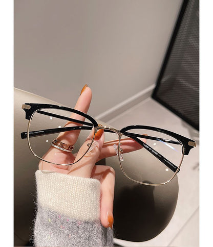 Blocking Light Half Eyeglasses Frame Blue
