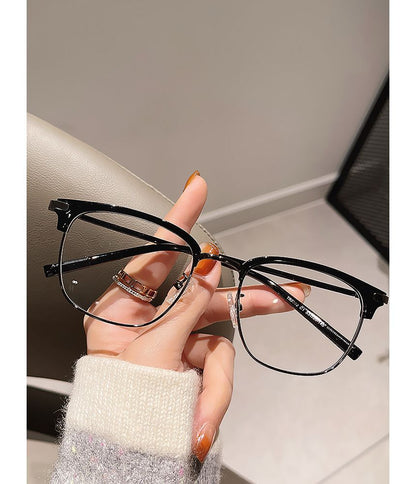 Blocking Light Half Eyeglasses Frame Blue