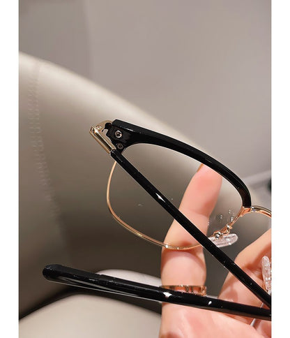 Blocking Light Half Eyeglasses Frame Blue