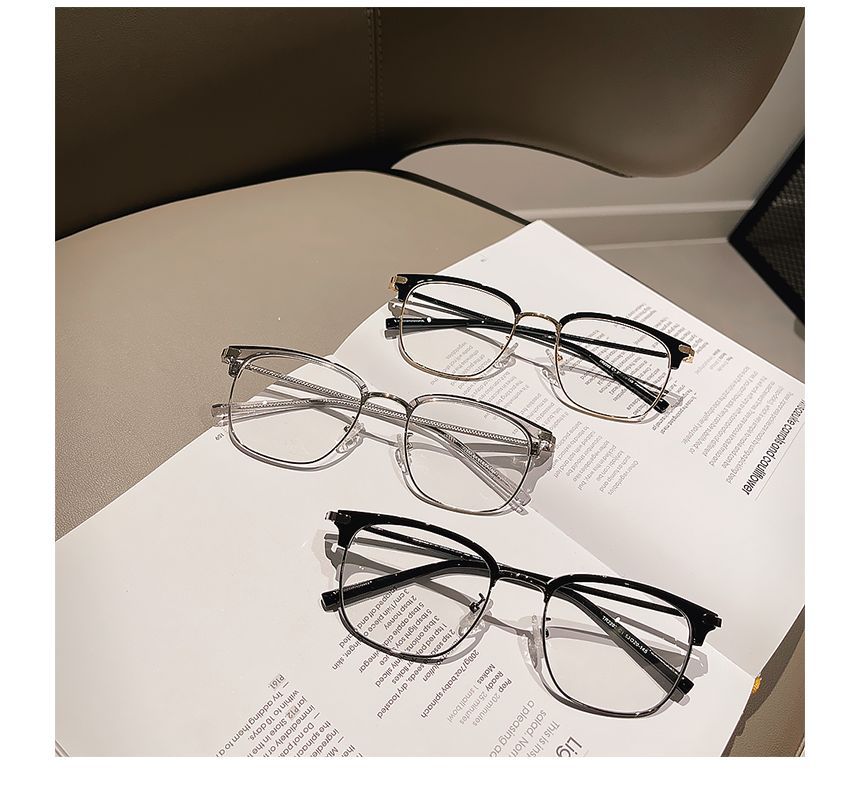 Blocking Light Half Eyeglasses Frame Blue