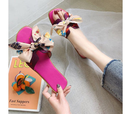 Sandals Ribbon Slide Flat