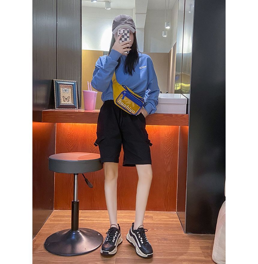 Athletic Platform Sneakers Two-Tone