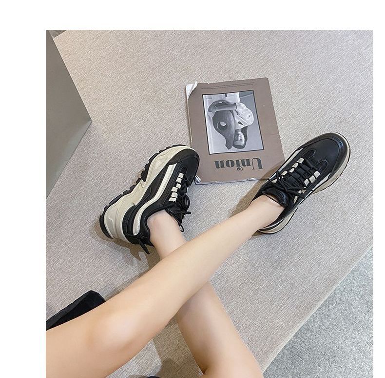 Athletic Platform Sneakers Two-Tone