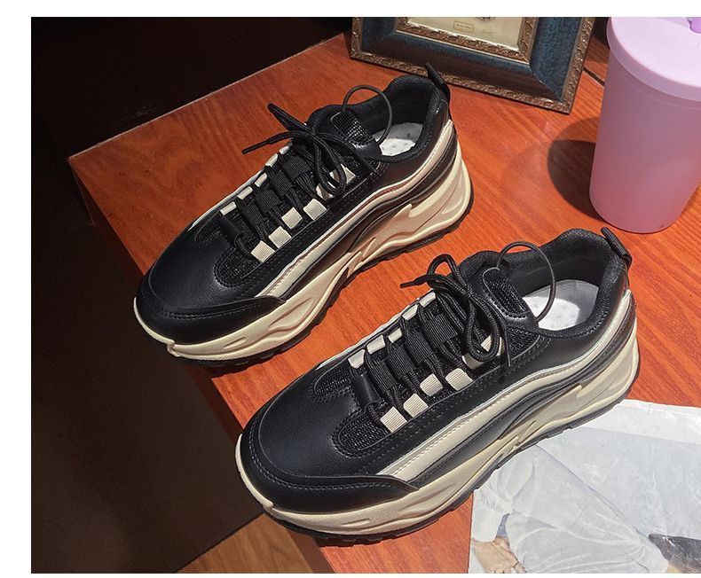 Athletic Platform Sneakers Two-Tone