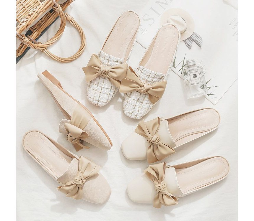 Flat Loafer Twisted Mules