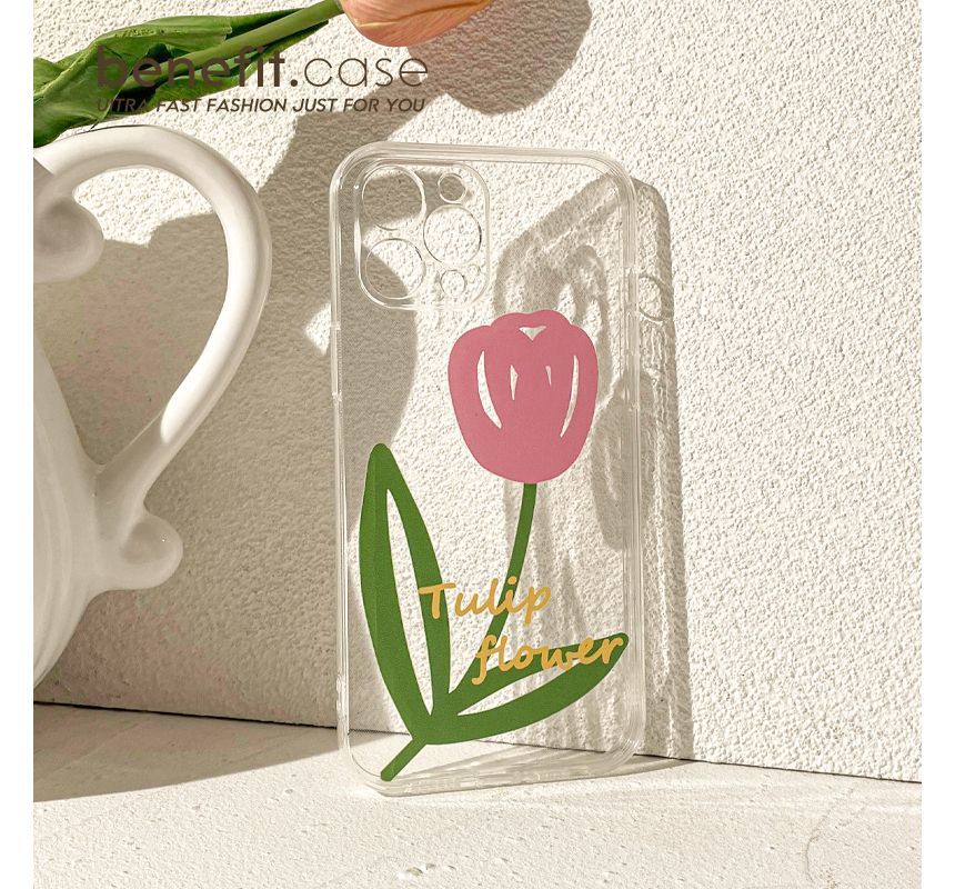 Case Transparent Phone Tulip