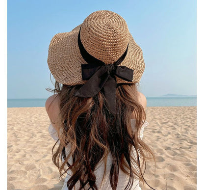Bow Sun Hat Straw
