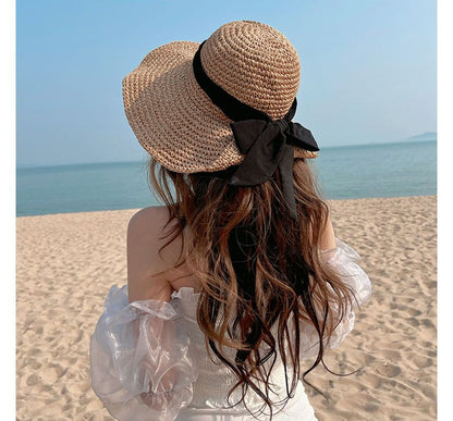 Bow Sun Hat Straw