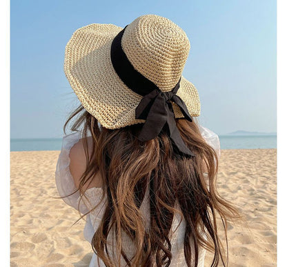 Bow Sun Hat Straw