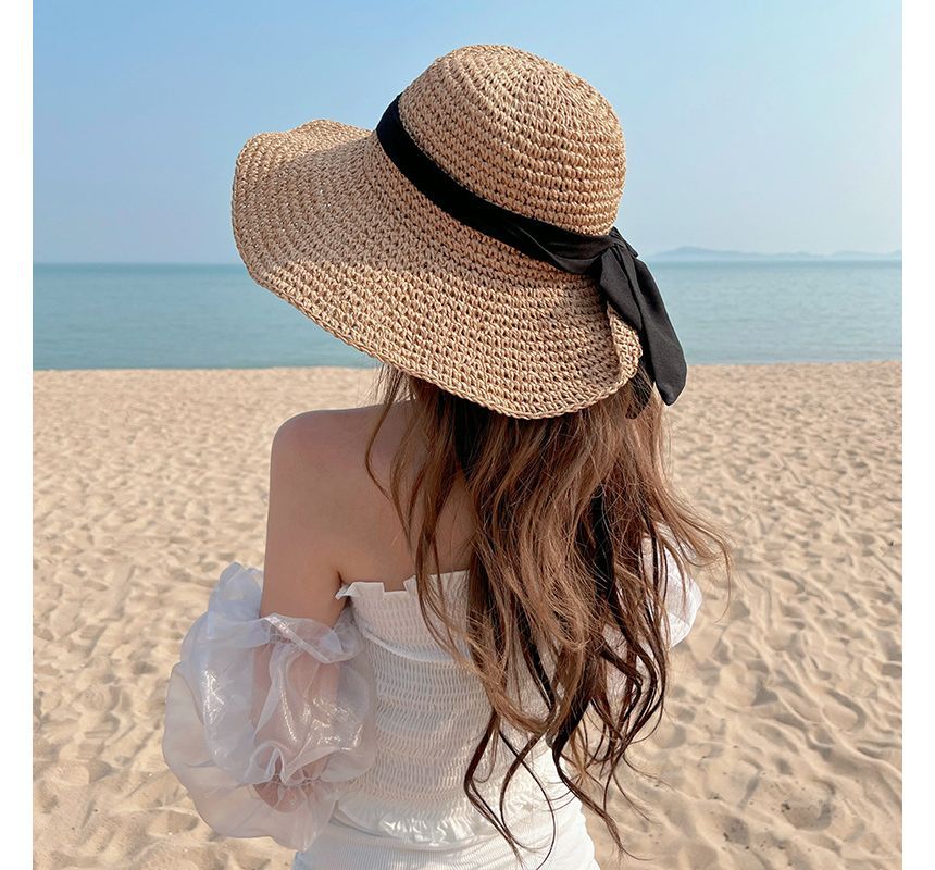 Bow Straw Sun Hat