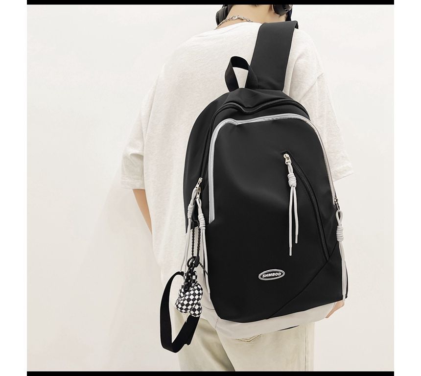 Logo Nylon Backpack Two-Tone