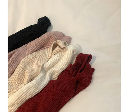 Halter Knit Top Tank Crop