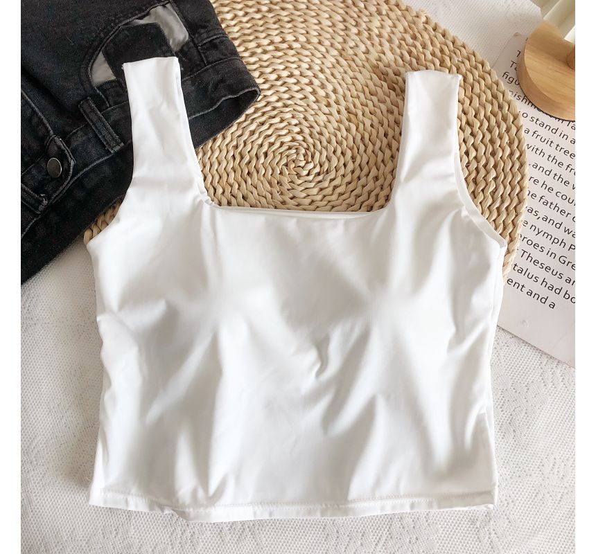 Padded Crop Tank Top