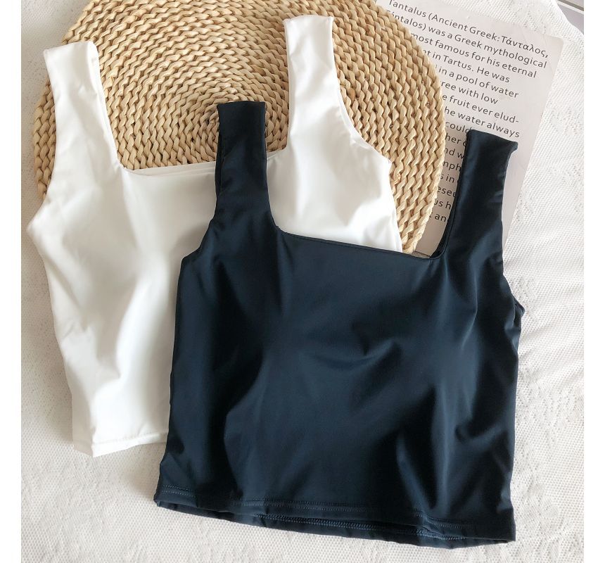 Padded Crop Tank Top