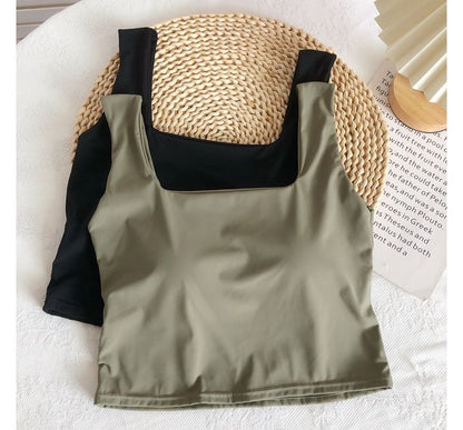 Padded Crop Tank Top