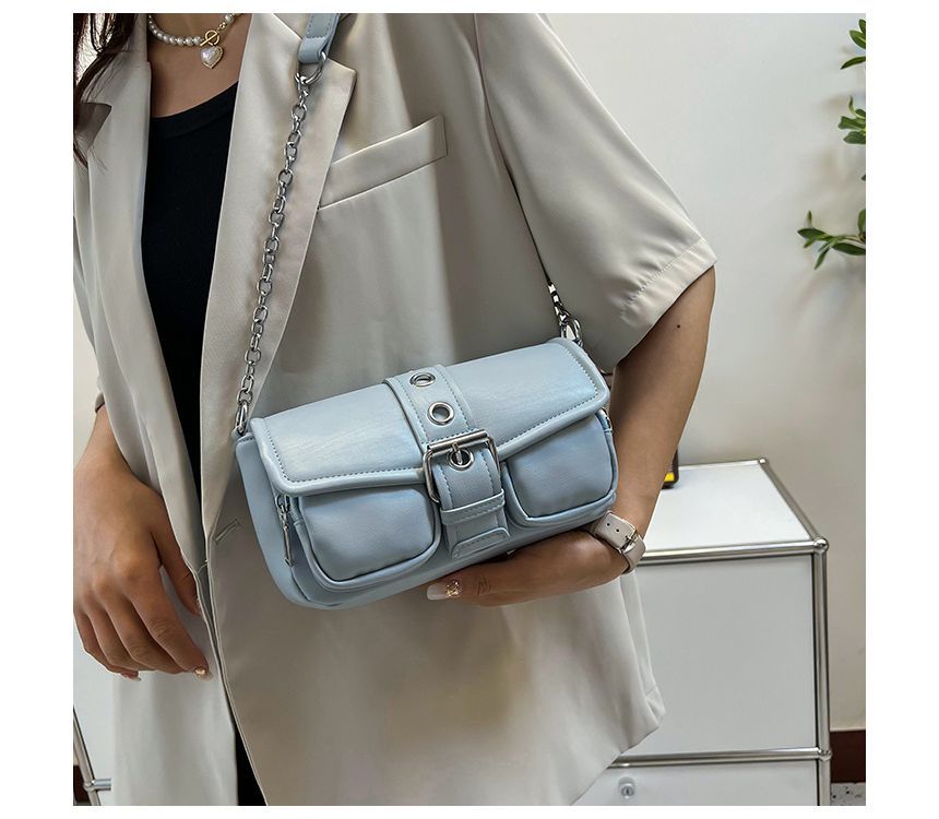 Strap Shoulder Buckled Bag Chain